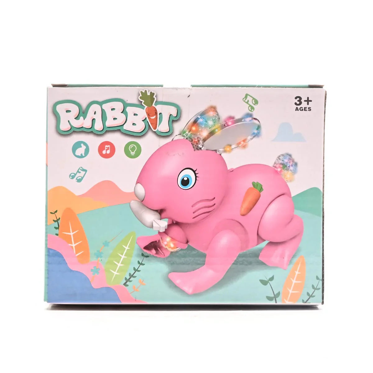 Juguete Musical Fidtoy de Conejo con Luces, Sonidos y Salto