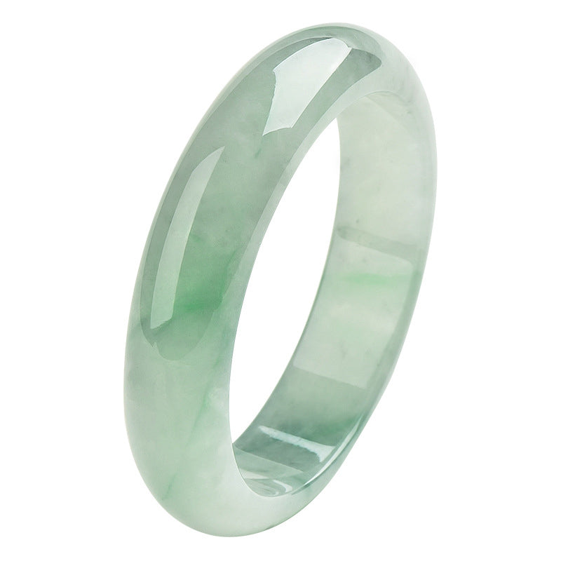 Buddha Stones Natural Jade Prosperity Wealth Luck Bangle Bracelet Bracelet Cuff Bangle BS 5
