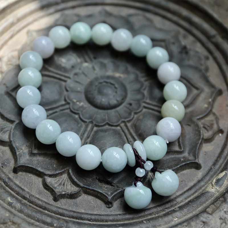 Buddha Stones Natural Jade Pi Xiu Gourd Apple Success Bracelet - image 7