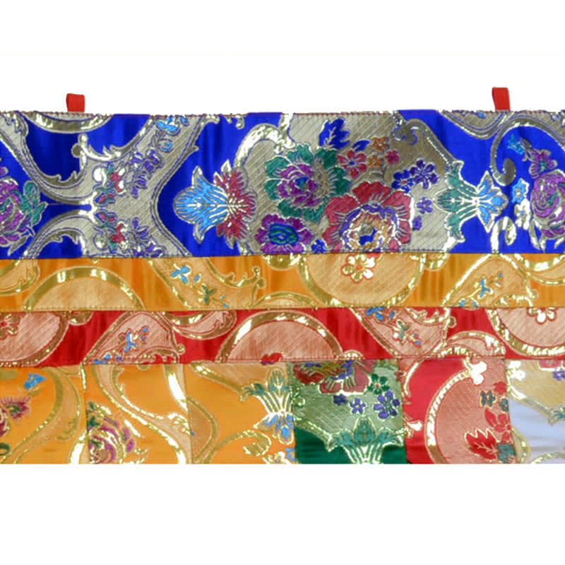 Buddha Stones Tibetan Five Colors Hanging Curtain Prayer Altar Healing Meditation Curtain Prayer Altar BS 7