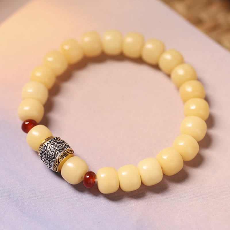 Buddha Stones Bodhi Seed Auspicious Cloud Fu Character Bead Peace Bracelet Bracelet BS 5