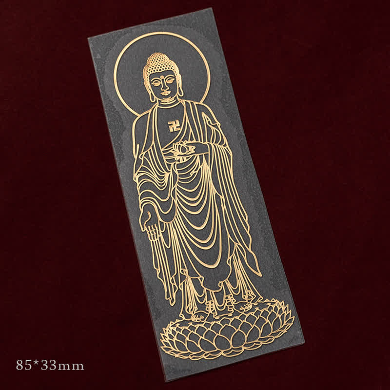 Buddha Stones 12 Chinese Zodiac Blessing Wealth Fortune Phone Sticker Phone Sticker BS Dog/Pig-Amitabha Buddha Large