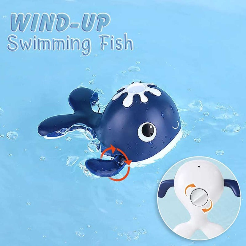 Fidtoy Baby Bath Fishing Toy Set Magnetic Whale Water Game