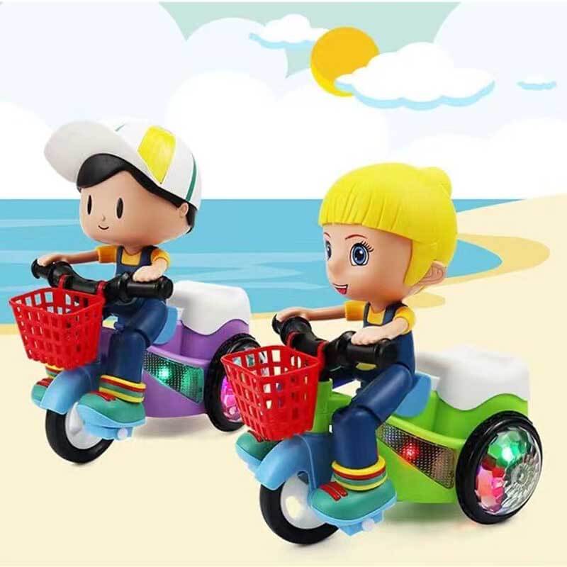Tricycle cascades électrique Fidtoy avec lumières et musique pour enfants