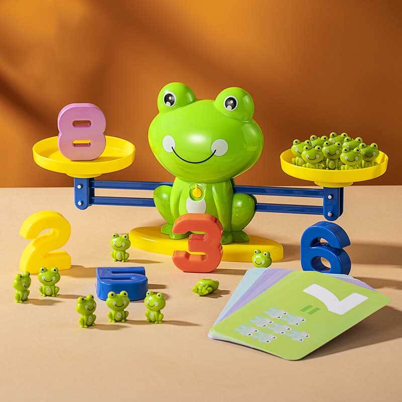Fidtoy Frog Balance Math Toy | Juego de aprendizaje de matemáticas y números Montessori para niños