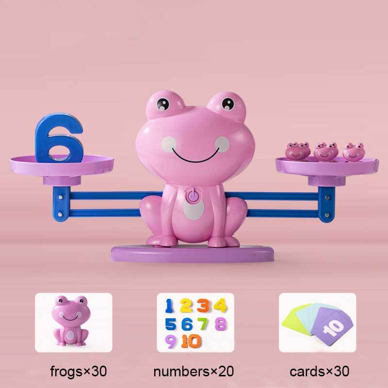 Fidtoy Frog Balance Math Toy | Juego de aprendizaje de matemáticas y números Montessori para niños