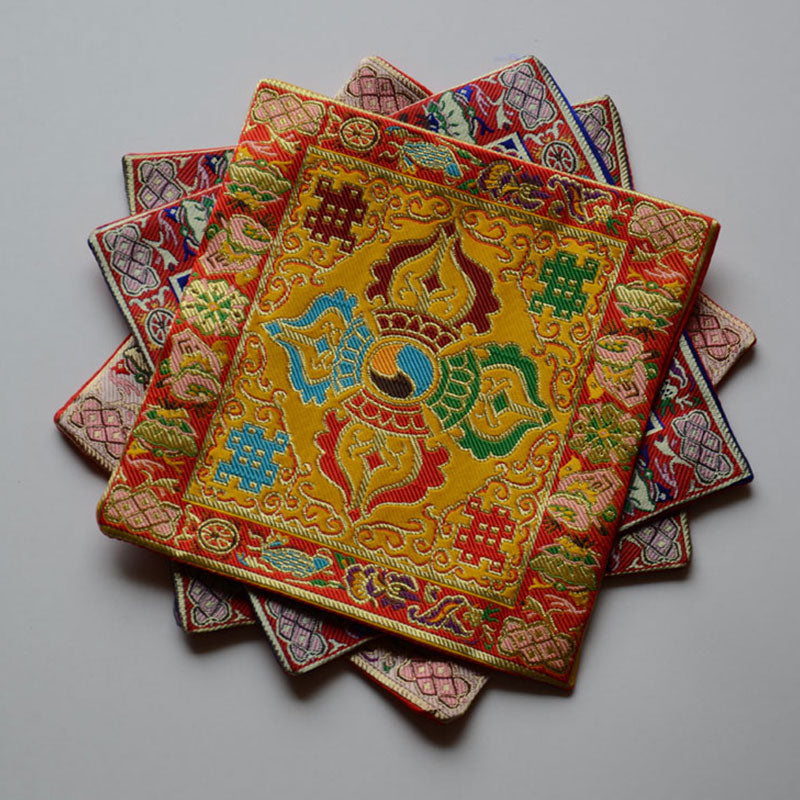 Buddha Stones Prayer Altar Mat Healing Meditation Vajra Auspicious Symbols Prayer Altar BS 21