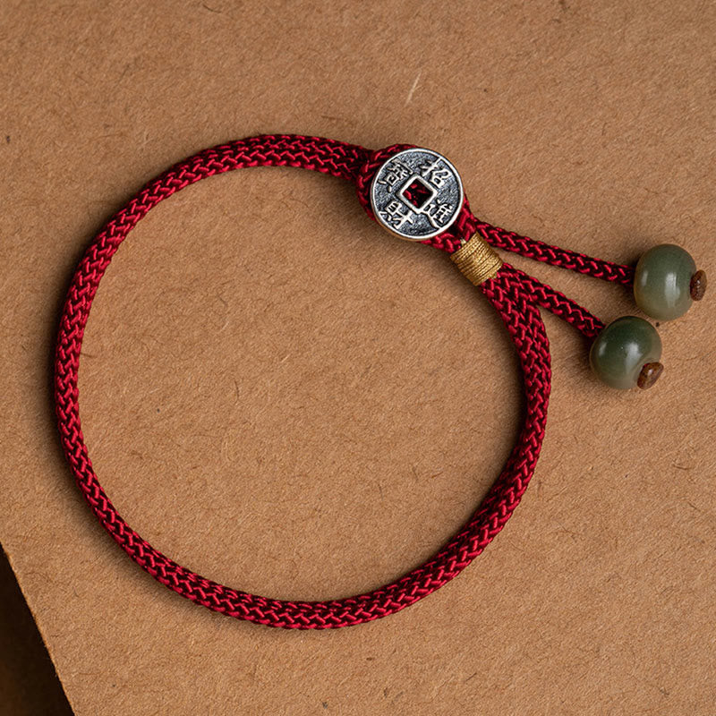 Buddha Stones 925 Sterling Silver Handmade Cyan Bodhi Seed Protection Braided Red String Bracelet - image 13