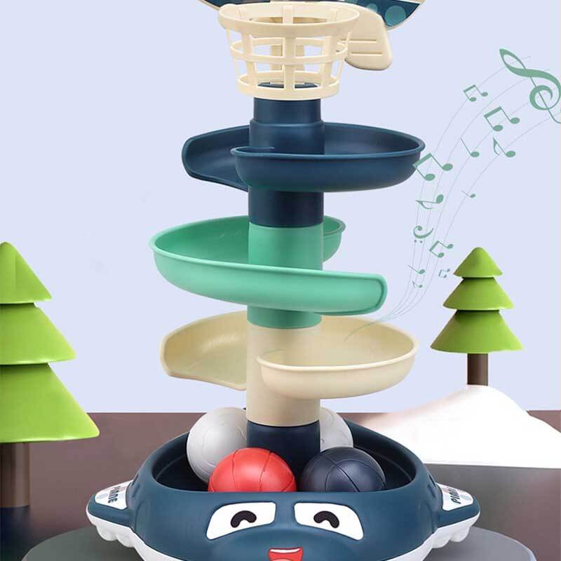 Fidtoy Ball Drop Toy para niños pequeños de 1 a 6 años, juego de lanzamiento, juguete de aprendizaje con luz de sonido, juego educativo para interiores