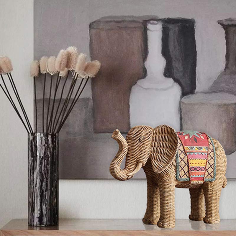 Buddha Stones Elephant Resin Wisdom Wealth Home Decoration Decorations BS 4