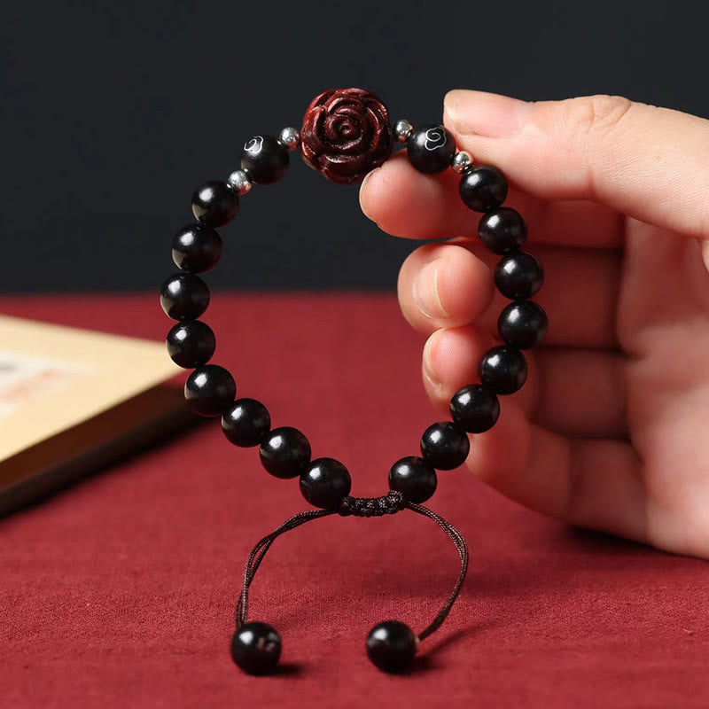 Foviel Small Leaf Red Sandalwood Sooth Bracelet