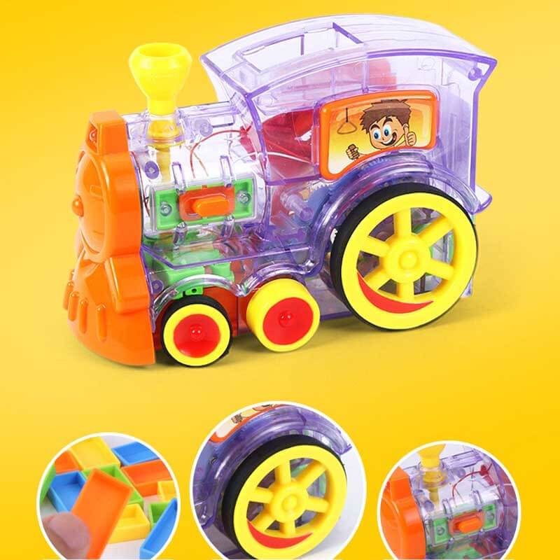 Fidtoy Train Dominos Automatique pour Enfants 3-8 Ans | Blocs Domino Créatifs pour le Jeu à la Maison et l'Apprentissage en Famille