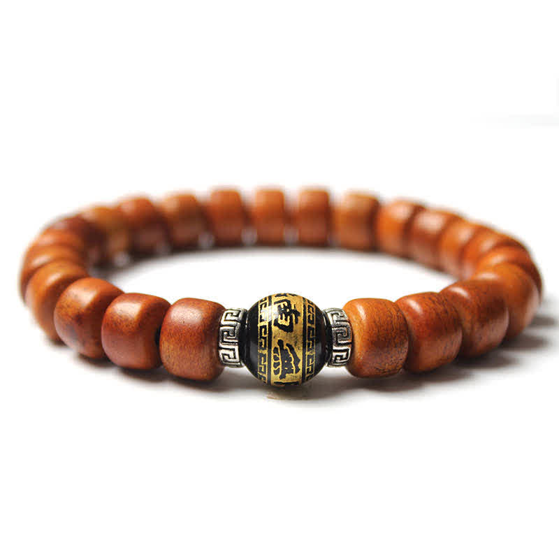 Foviel Tibetan Bone Beads Om Mani Padme Hum Strength Bracelet
