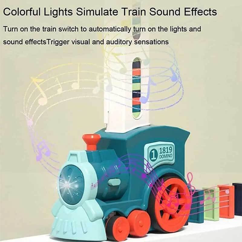 Fidtoy Train Dominos Automatique pour Enfants 3-8 Ans | Blocs Domino Créatifs pour le Jeu à la Maison et l'Apprentissage en Famille