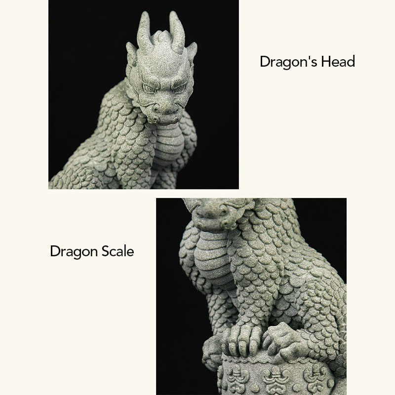 Buddha Stones Feng Shui Standing Sitting Dragon Success Luck Home Decoration Decorations BS 9
