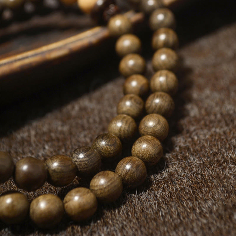 Buddha Stones Tibetan Sandalwood Protection Charm Mala Bracelet Mala Bracelet BS 12