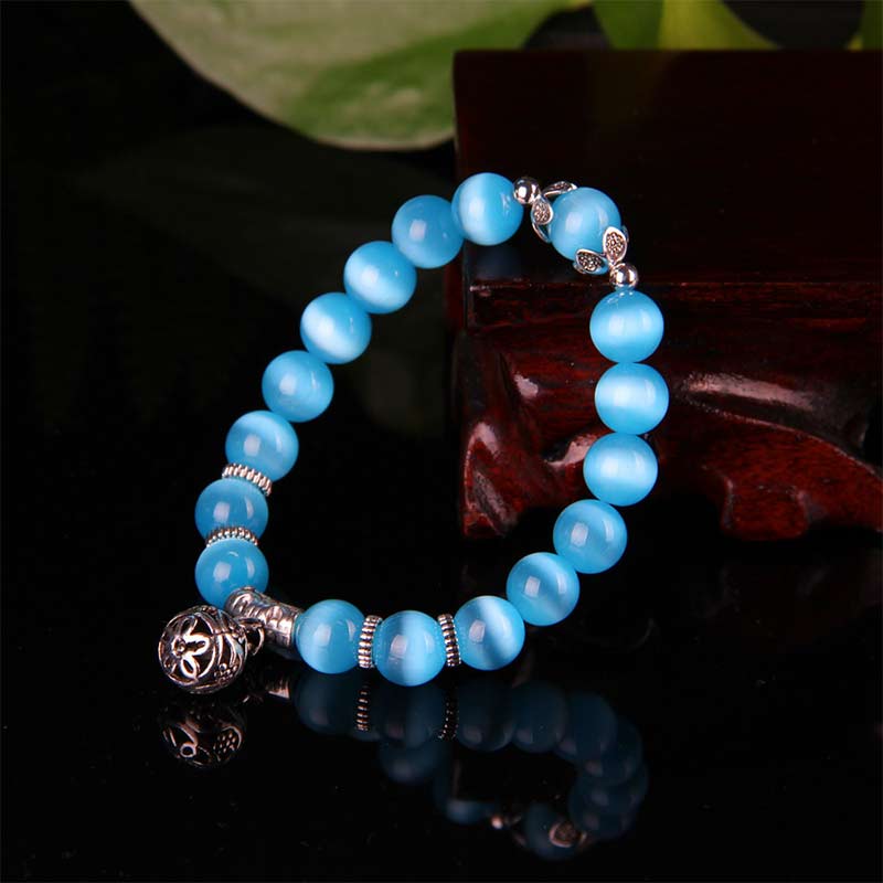 Bracelet porte-bonheur œil de chat tibétain Foviel