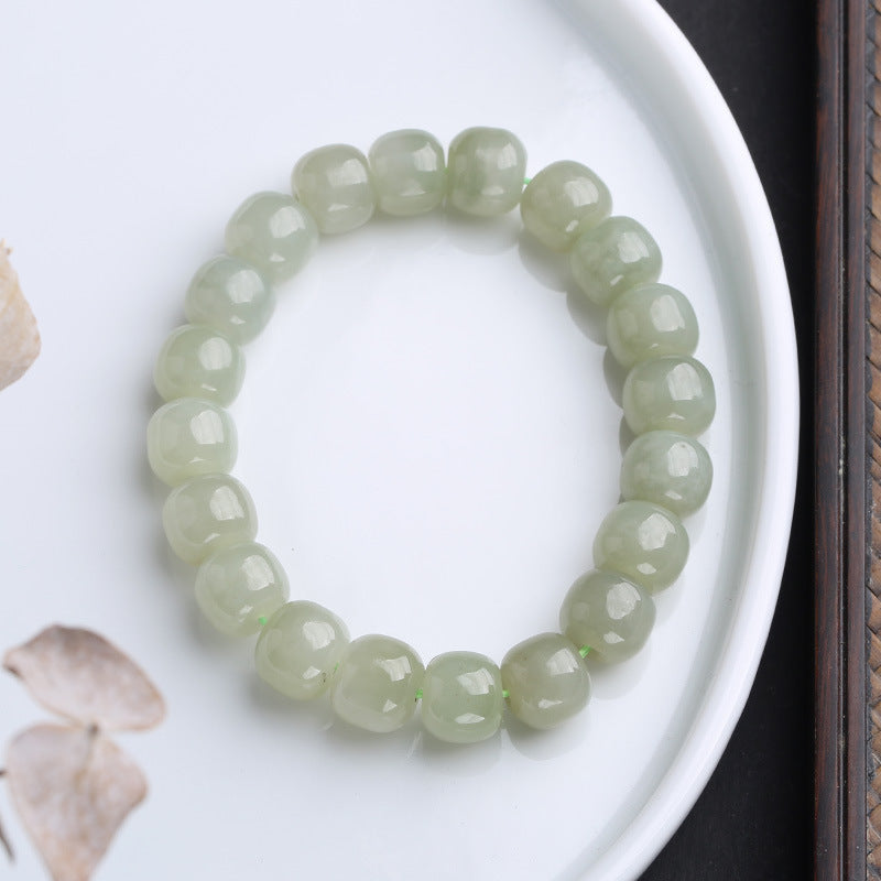 Buddha Stones Gradient Jade Luck Blessing Bracelet Bracelet BS Jade