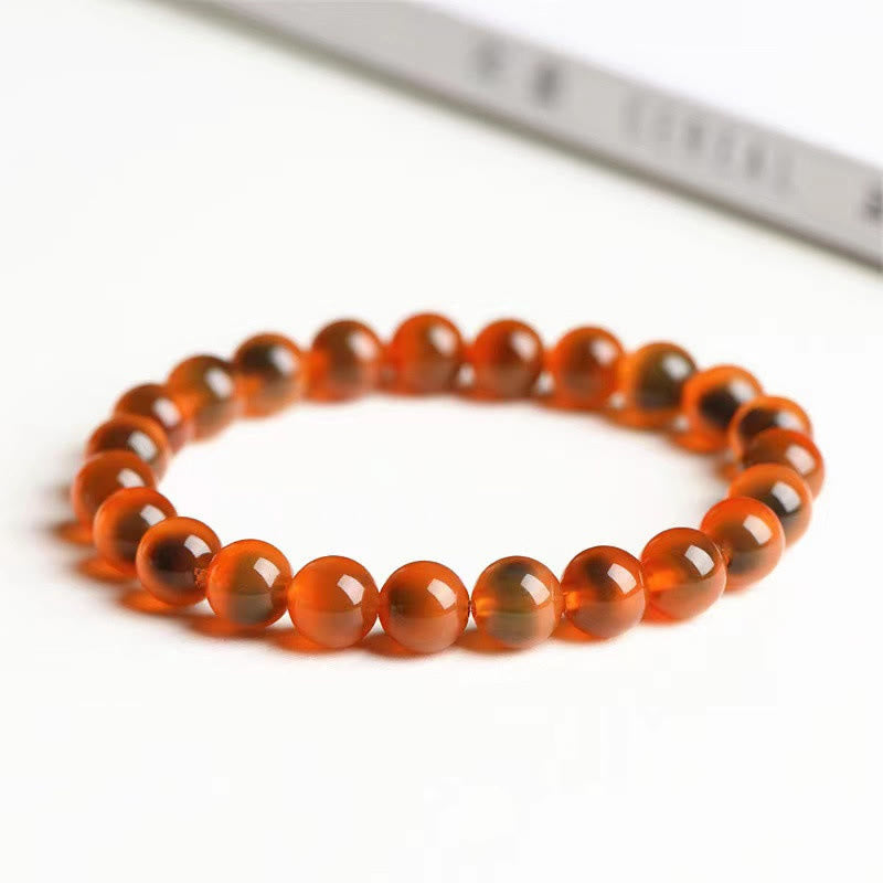Buddha Stones Natural Colorful Candy Agate Harmony Strength Bead Bracelet Bracelet BS Orange Candy Agate 10mm(19 Beads)