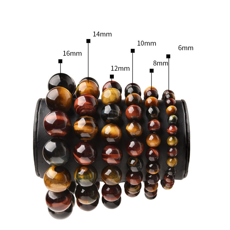 Bracelet de protection positive en œil-de-tigre naturel Foviel