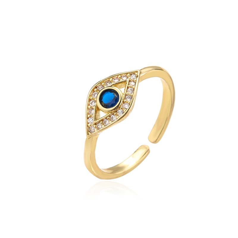 Buddha Stones Evil Eye Protection Blessing Copper Ring Rings BS 3