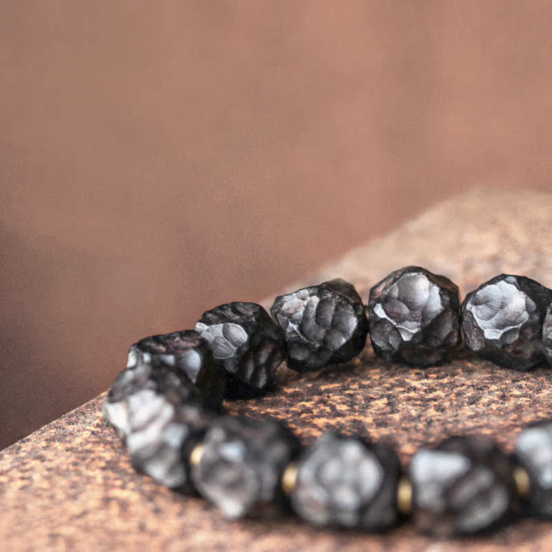 Buddha Stones Ebony Wood Copper Peace Balance Couple Bracelet Bracelet BS 7