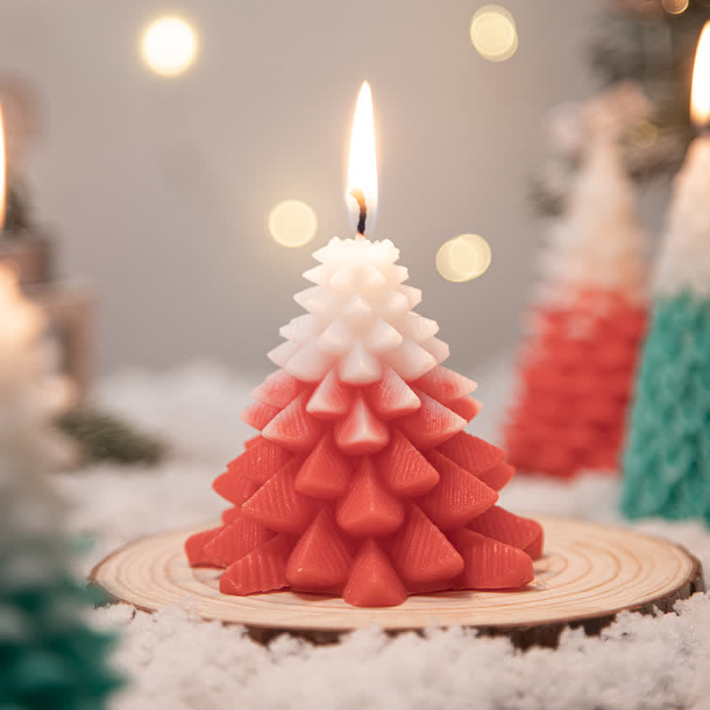 Buddha Stones Christmas Tree Scented Soy Wax Candle Gift For Family Friends Candles BS Red Christmas Tree(Sweetberry)