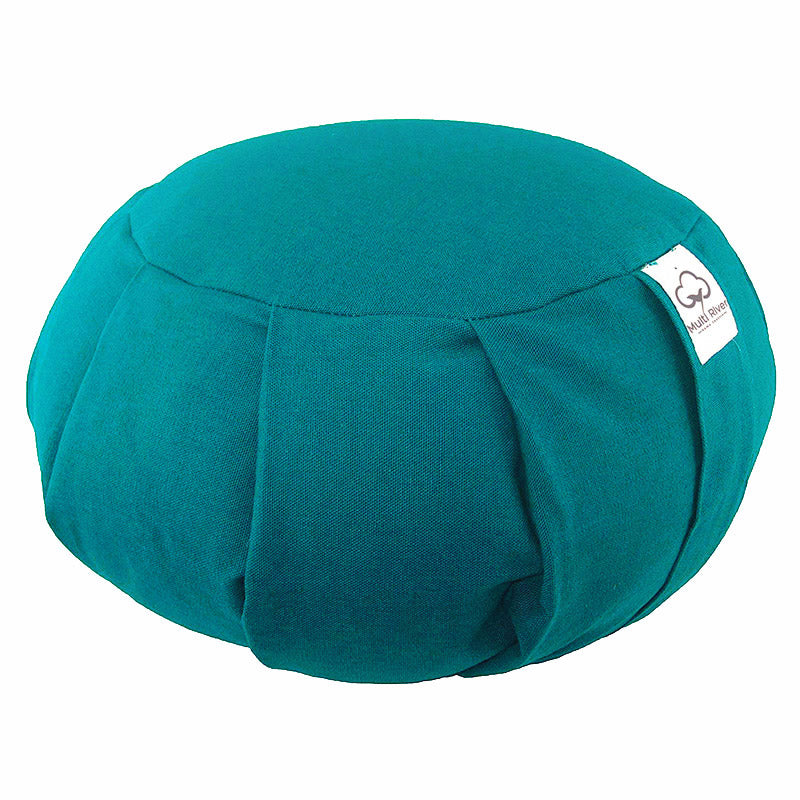 Buddha Stones Cotton Buckwheat Husks Meditation Seat Cushion Home Decoration Decorations buddhastoneshop 36cm*15cm CadetBlue