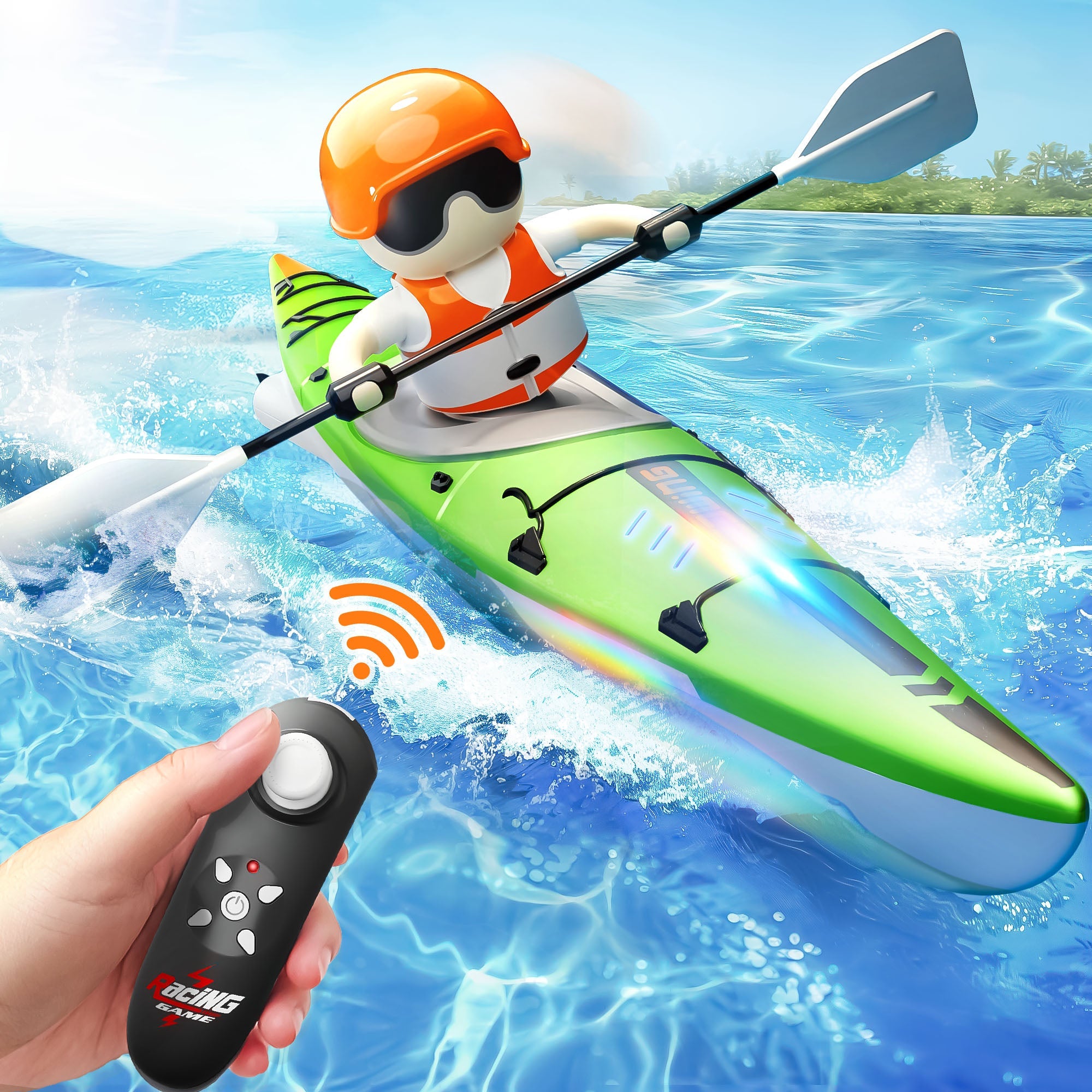 Jouet Fidtoy RC Kayak télécommandé pour enfants