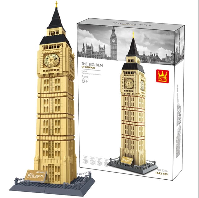 El Modelo de Bloques de Construcción BIG BEN de Londres 1660 Piezas - 216