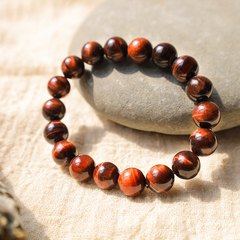 Foviel Natural Tiger Eye Healing Bead Bracelet