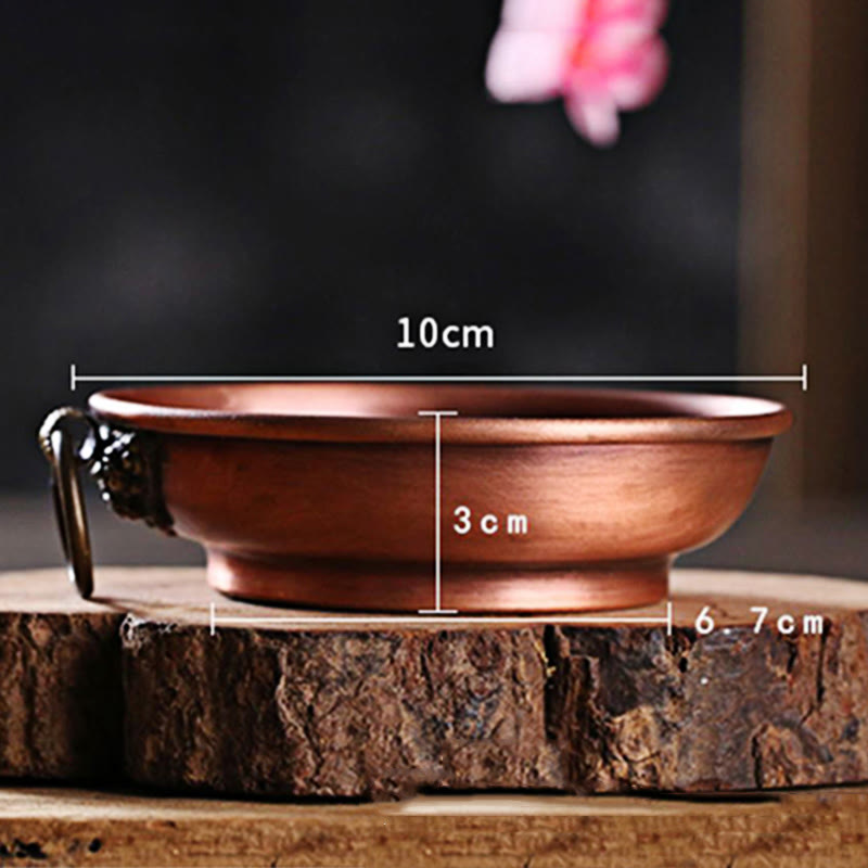 Buddha Stones Small Copper Prayer Altar Portable Burning Holder Incense Sage Smudging Rituals Use Items Prayer Altar BS 11