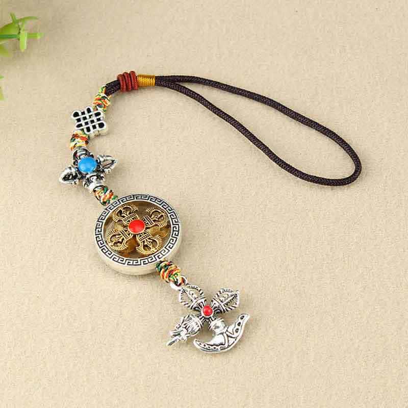 Buddha Stones Tibet Vajra Spiritual Power Car Hanging Decoration Car Hanging Decoration BS 8