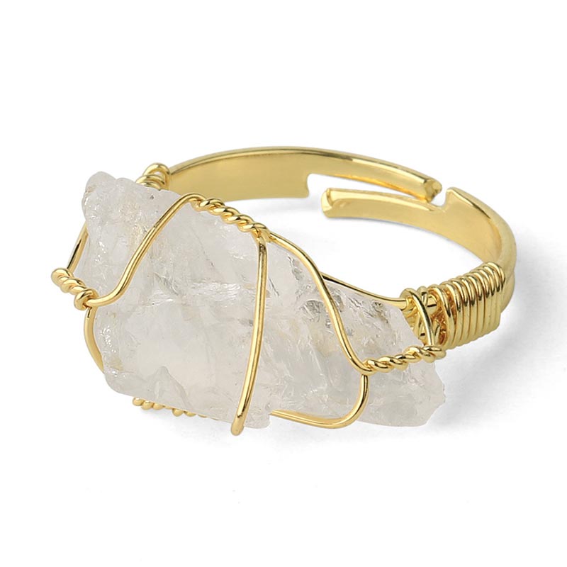 Buddha Stones Natural Crystal Gemstone Amethyst Adjustable Ring - image 7