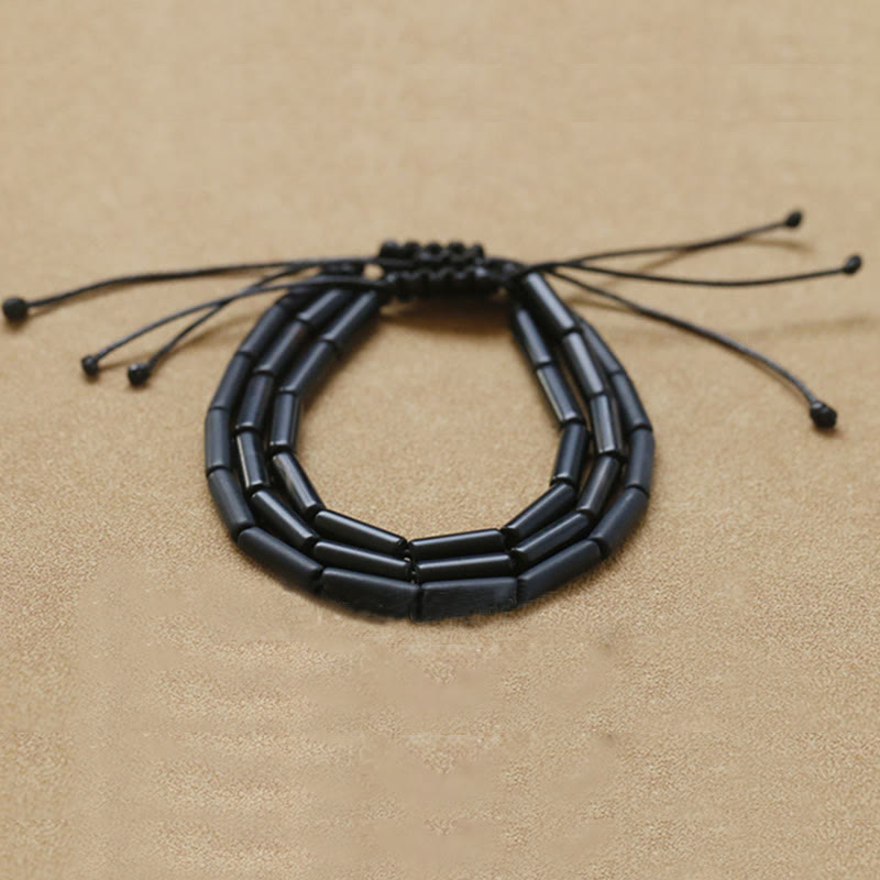Buddha Stones Black Onyx Bead Support Protection Bracelet Bracelet BS 5