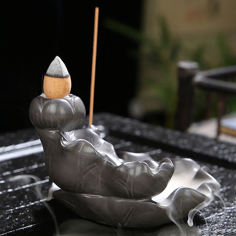 Buddha Stones Koi Fish Lucky Incense Burner Decoration Decoration BS 5