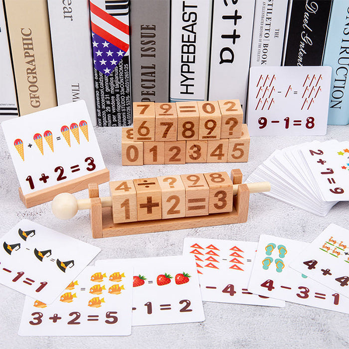 Jouets mathématiques en bois d'association de chiffres / d'apprentissage de paires de mots Jouets en bois à durée de vie illimitée