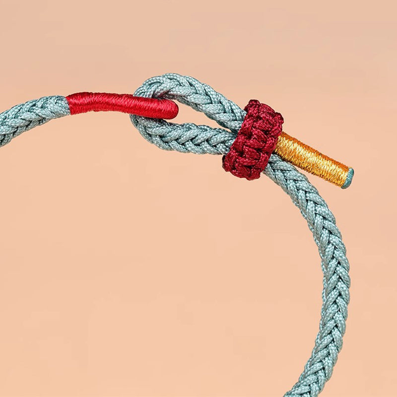 Buddha Stones Handmade Wenchang Knot Luck Strength Braided Rope Bracelet Bracelet BS 3