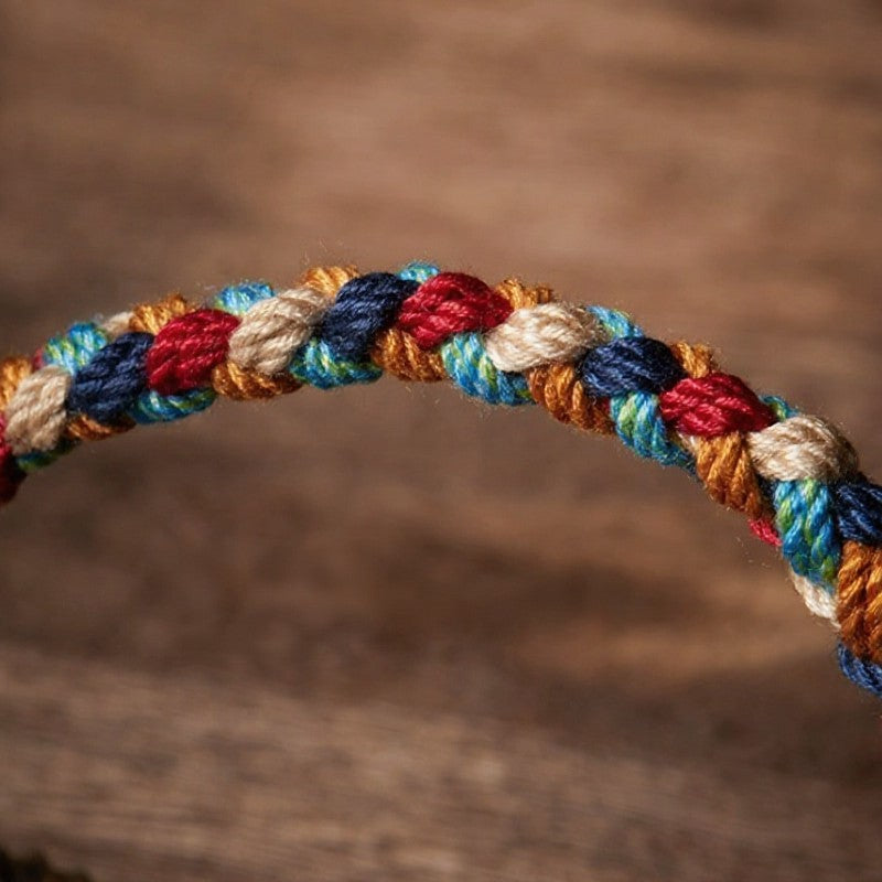 Buddha Stones Hand-Woven Multicolor Tibetan Luck Rope Bracelet - image 12