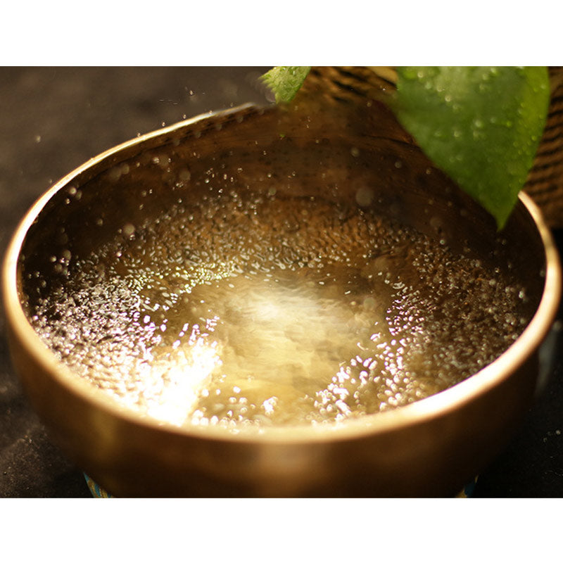 Buddha Stones Tibetan Sound Bowl Handcrafted for Healing and Meditation Positive Energy Singing Bowl Set Singing Bowl BS 7