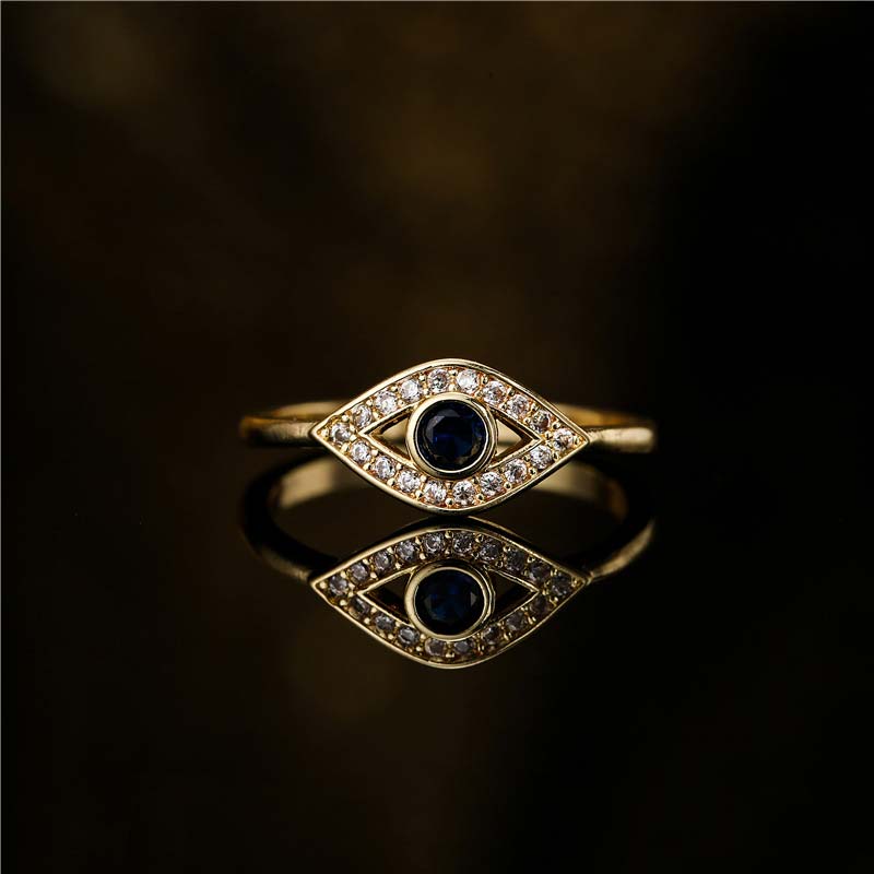 Buddha Stones Evil Eye Protection Blessing Copper Ring Rings BS Copper