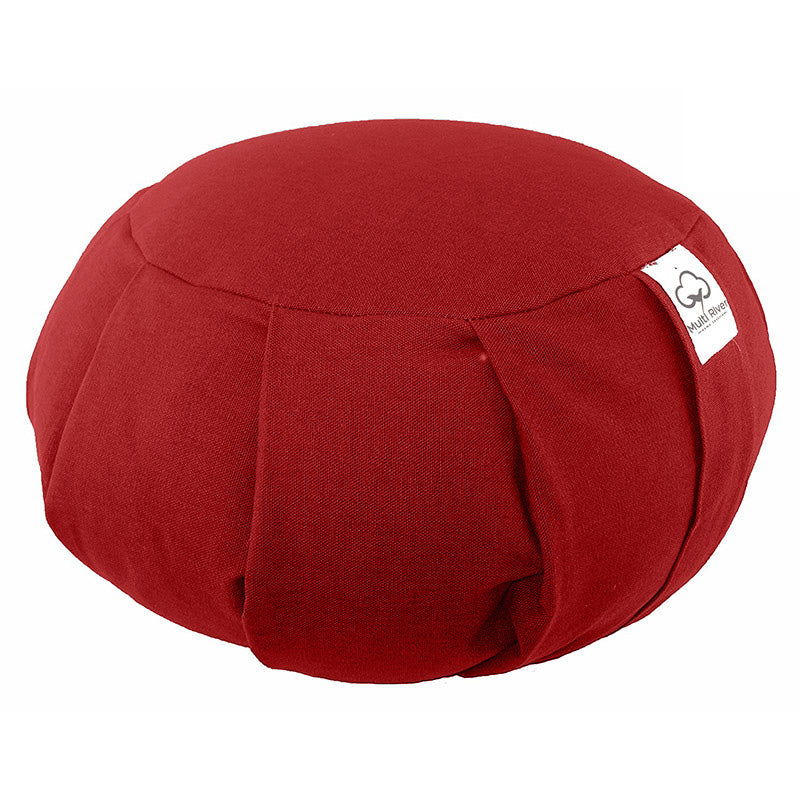 Buddha Stones Cotton Buckwheat Husks Meditation Seat Cushion Home Decoration Decorations buddhastoneshop 36cm*15cm Red