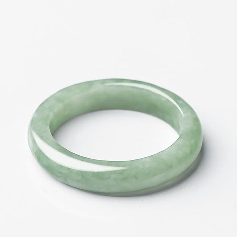 Buddha Stones Natural Jade Prosperity Abundance Ring Ring BS 2