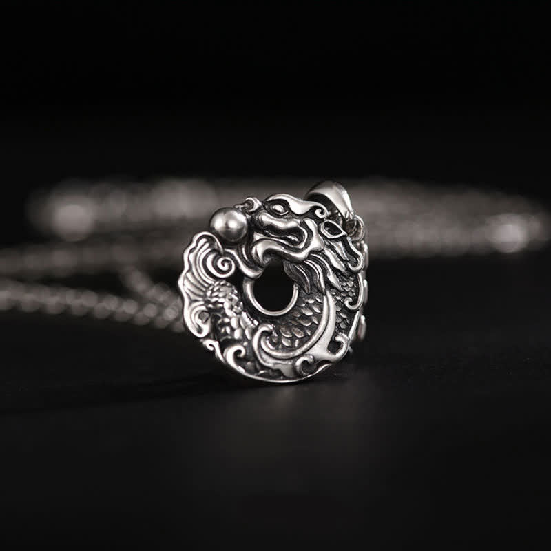 Buddha Stones Koi Fish Dragon Peace Buckle Wealth Necklace Pendant Necklaces & Pendants BS 8