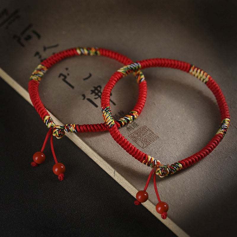 Buddha Stones Five Colors King Kong Knot String Protection Luck Bracelet Bracelet BS 1