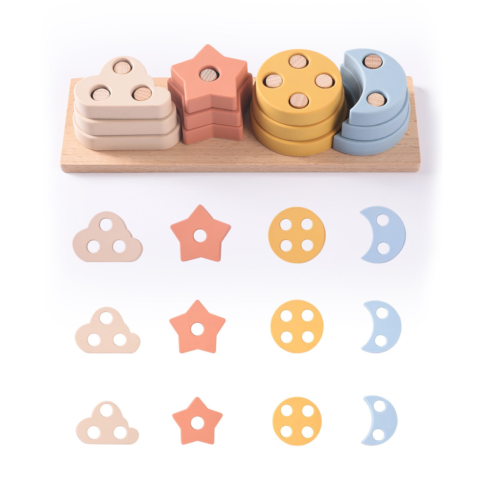 Wooden Multifunctional Early Education Puzzle Toys for Kids | Autism-Friendly Learning & Sensory Play