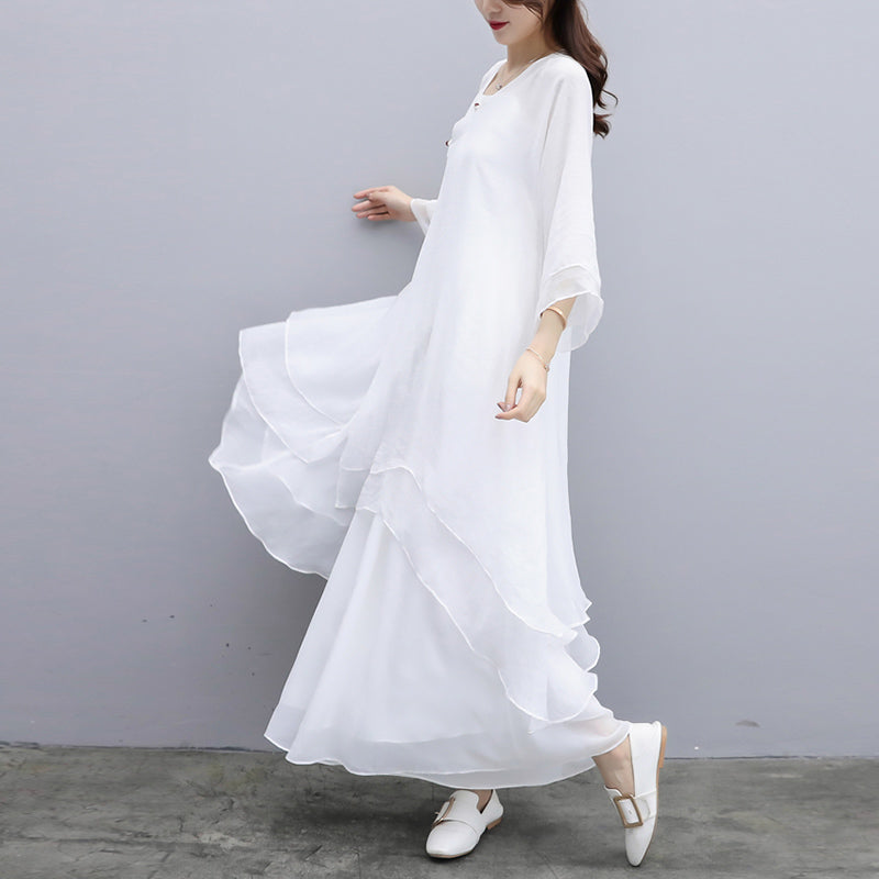 Buddha Stones 3Pcs Yoga Chiffon Clothing Uniform Meditation Zen Practice Women's Set - image 25