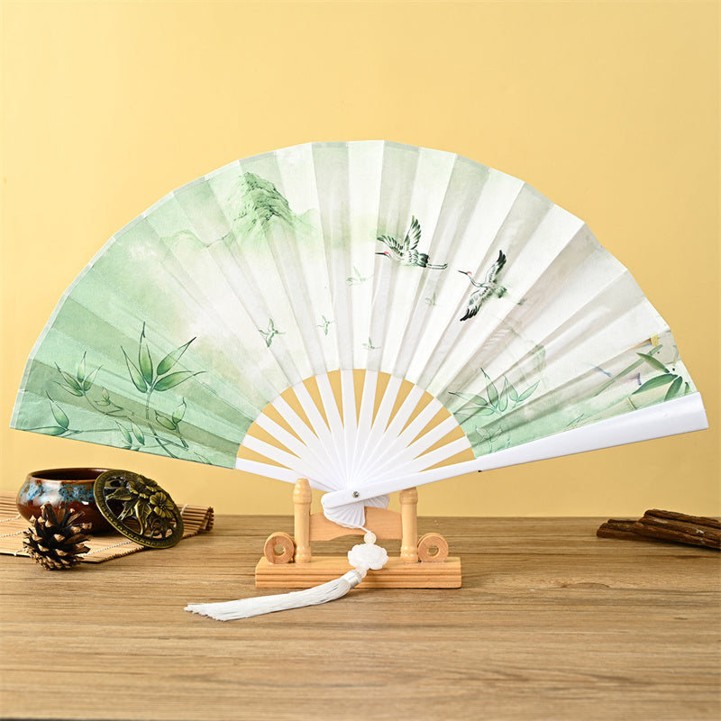 Foviel Drachen Phoenix Tiger Kranich Adler Wolf Koi Fisch Handheld Faltfan Lotusigar Fan