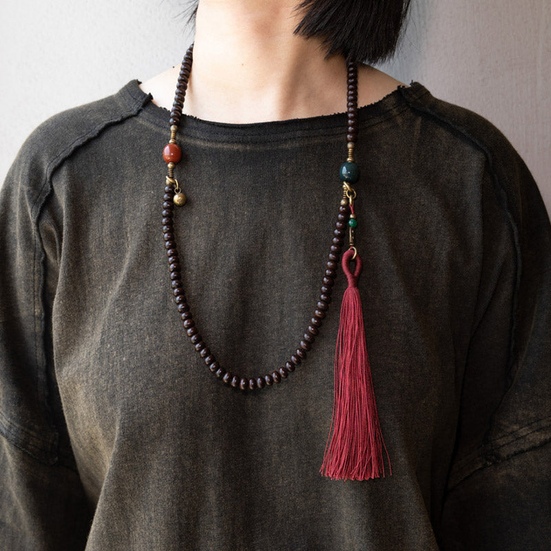 Buddha Stones 108 Mala Beads Natural Tibet Purple Bodhi Seed Auspiciousness Bracelet - image 7