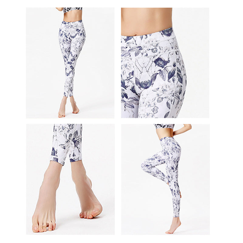 Buddha Stones Flowers Leaves Print Pants Sports Fitness Yoga Leggings Women's Yoga Pants - image 13